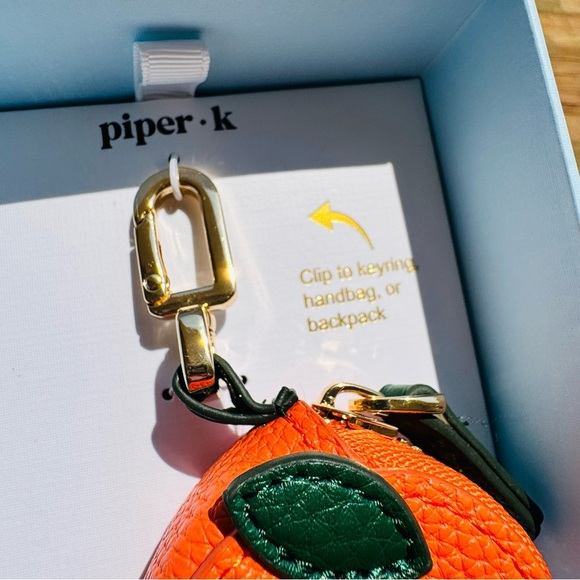 NWT Piper K Orange Fruit Bag Charm & Keychain - Picture 4 of 8
